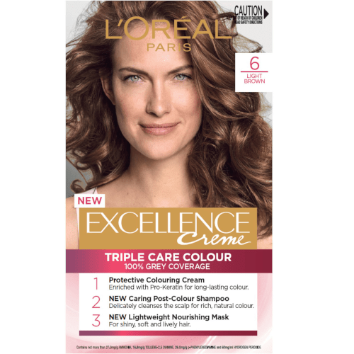 L'Oreal Paris Excellence Permanent Hair Colour - Light Brown 6.0 AU ...
